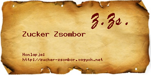 Zucker Zsombor névjegykártya
